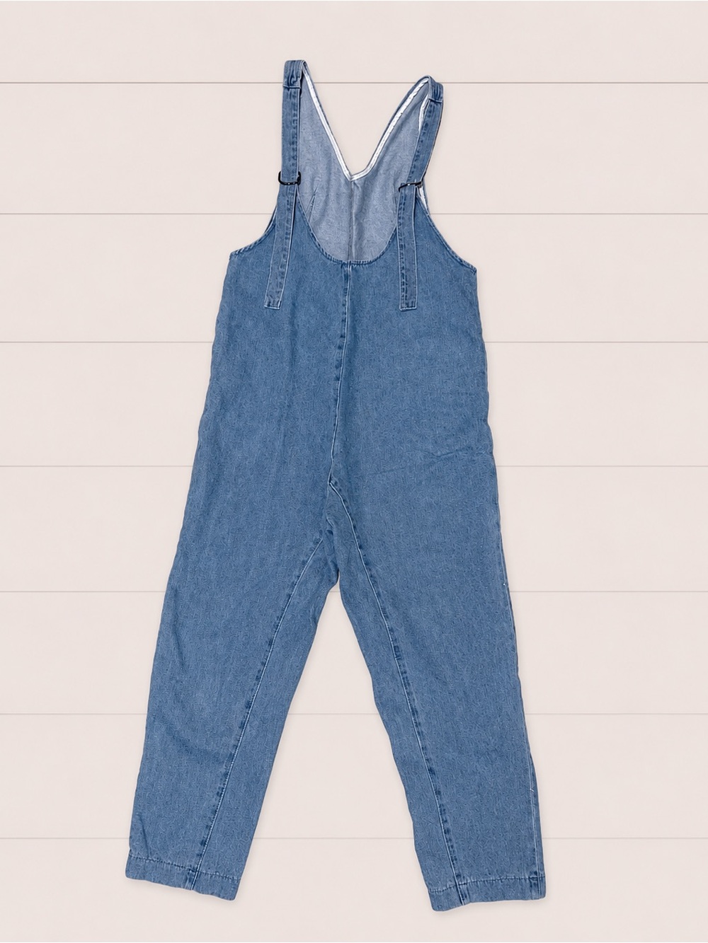 Casual Denim Overall Jumpsuit - Blue